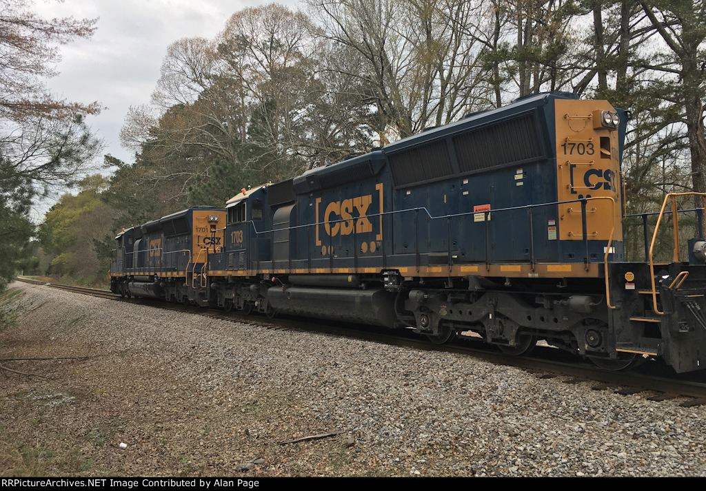 CSX SD40E3's 1701 and 1703